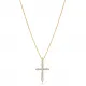 CZ Stone Cross Design Charm Necklace CZ Stone Cross Design Charm Necklace