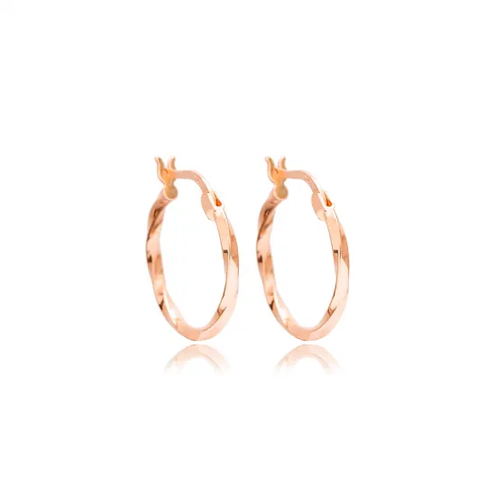 Minimalist Wave Design 20 mm Silver Hoop Earrings Minimalist Wave Design 20 mm Silver Hoop Earrings