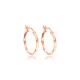 Minimalist Wave Design 20 mm Silver Hoop Earrings Minimalist Wave Design 20 mm Silver Hoop Earrings