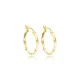 Minimalist Wave Design 20 mm Silver Hoop Earrings Minimalist Wave Design 20 mm Silver Hoop Earrings
