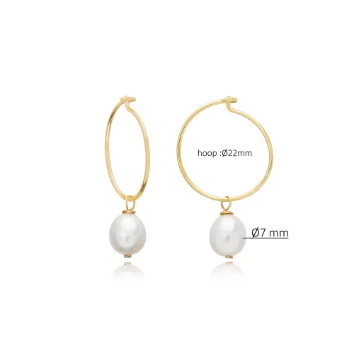 Pearl Design Wholesale Sterling Silver Hoop Earrings Pearl Design Wholesale Sterling Silver Hoop Earrings