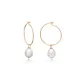 Pearl Design Wholesale Sterling Silver Hoop Earrings Pearl Design Wholesale Sterling Silver Hoop Earrings