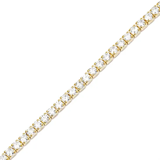 2 mm Square Design CZ Sterling Silver Tennis Bracelet 2 mm Square Design CZ Sterling Silver Tennis Bracelet