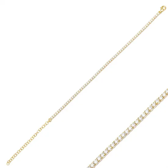 2 mm Square Design CZ Sterling Silver Tennis Bracelet 2 mm Square Design CZ Sterling Silver Tennis Bracelet