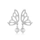 Plain Butterfly Round Pearl Stud Earrings Plain Butterfly Round Pearl Stud Earrings