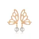Plain Butterfly Round Pearl Stud Earrings Plain Butterfly Round Pearl Stud Earrings
