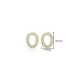 Oval Design CZ Stone Silver Stud Earrings Oval Design CZ Stone Silver Stud Earrings