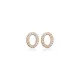 Oval Design CZ Stone Silver Stud Earrings Oval Design CZ Stone Silver Stud Earrings