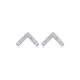 Minimalist V Design CZ 925 Stud Earrings Minimalist V Design CZ 925 Stud Earrings