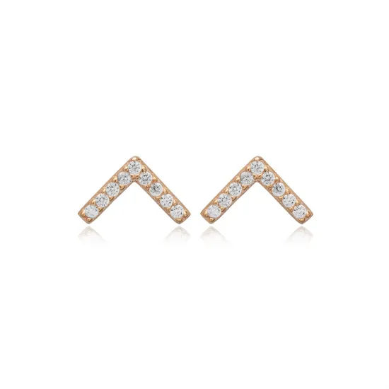 Minimalist V Design CZ 925 Stud Earrings Minimalist V Design CZ 925 Stud Earrings