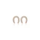 Horseshoe Design Cz Silver Stud Earrings Horseshoe Design Cz Silver Stud Earrings