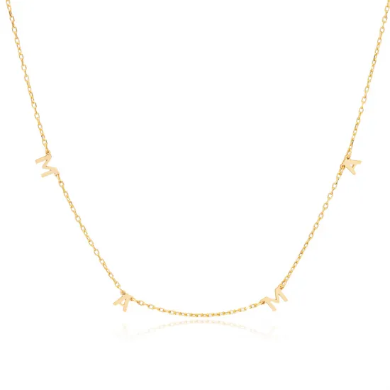 Best Selling Mama Letter Design Wholesale 925 Silver Jewelry Turkish Charm Necklace Pendant