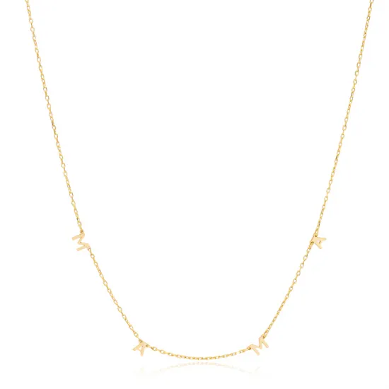 Best Selling Mama Letter Design Wholesale 925 Silver Jewelry Turkish Charm Necklace Pendant