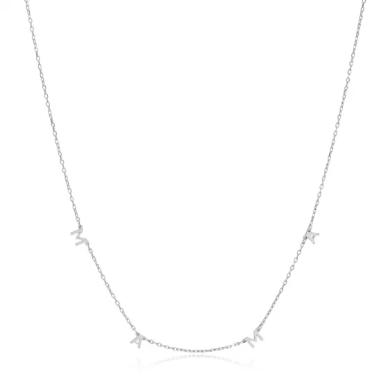Best Selling Mama Letter Design Wholesale 925 Silver Jewelry Turkish Charm Necklace Pendant