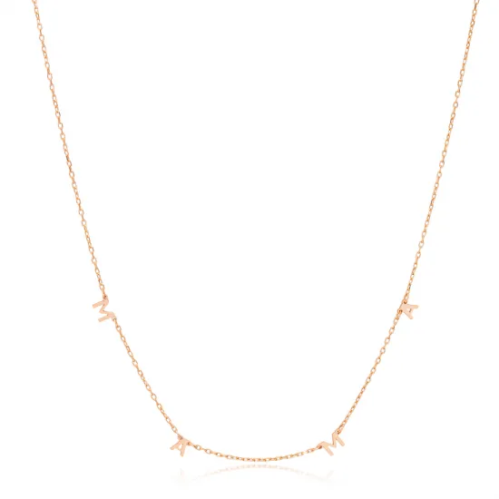 Best Selling Mama Letter Design Wholesale 925 Silver Jewelry Turkish Charm Necklace Pendant