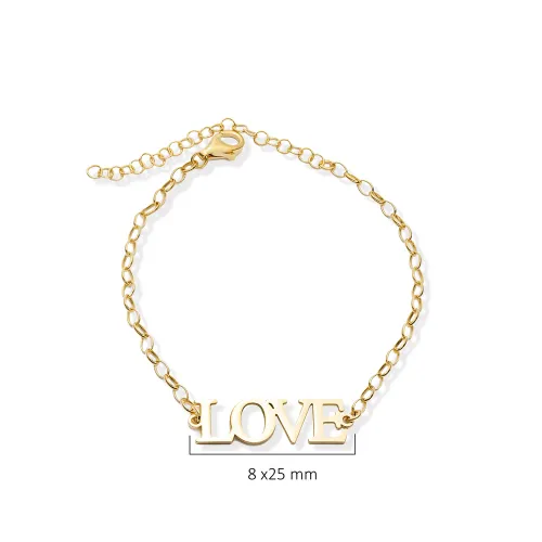 Love Letter Chain 925 Silver Charm Bracelet Love Letter Chain 925 Silver Charm Bracelet