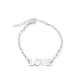 Love Letter Chain 925 Silver Charm Bracelet Love Letter Chain 925 Silver Charm Bracelet