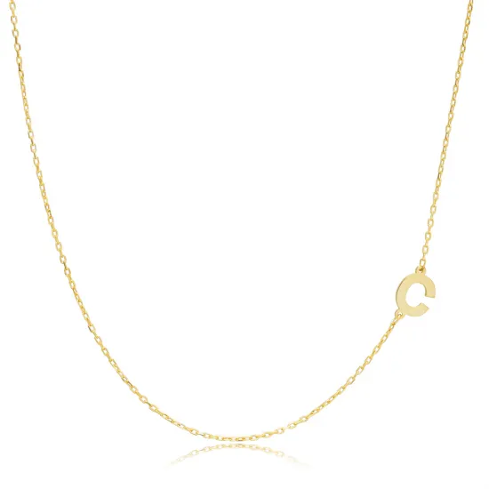 Plain Alphabet A Letter 30 Forse Chain Wholesale Silver Necklace Plain Alphabet A Letter 30 Forse Chain Wholesale Silver Necklace