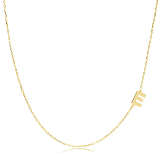 Plain Alphabet A Letter 30 Forse Chain Wholesale Silver Necklace Plain Alphabet A Letter 30 Forse Chain Wholesale Silver Necklace