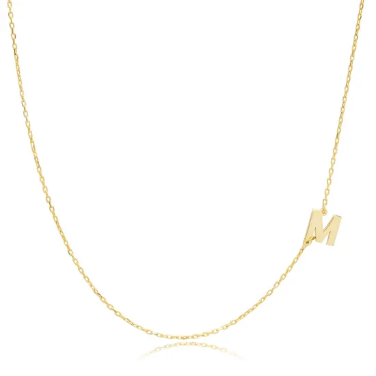 Plain Alphabet A Letter 30 Forse Chain Wholesale Silver Necklace Plain Alphabet A Letter 30 Forse Chain Wholesale Silver Necklace