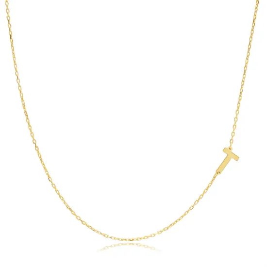 Plain Alphabet A Letter 30 Forse Chain Wholesale Silver Necklace Plain Alphabet A Letter 30 Forse Chain Wholesale Silver Necklace