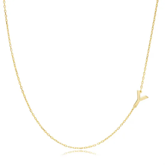 Plain Alphabet A Letter 30 Forse Chain Wholesale Silver Necklace Plain Alphabet A Letter 30 Forse Chain Wholesale Silver Necklace