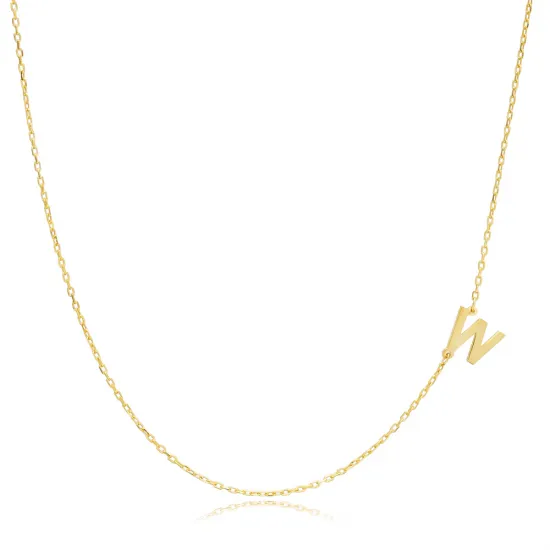 Plain Alphabet A Letter 30 Forse Chain Wholesale Silver Necklace Plain Alphabet A Letter 30 Forse Chain Wholesale Silver Necklace
