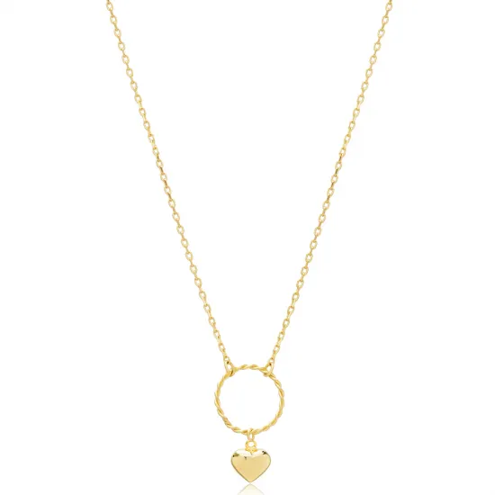 Heart Design Hollow Round 925 Sterling Silver Charm Necklace Heart Design Hollow Round 925 Sterling Silver Charm Necklace