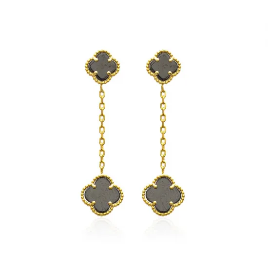 Black Clover 925 Silver Stud Earrings