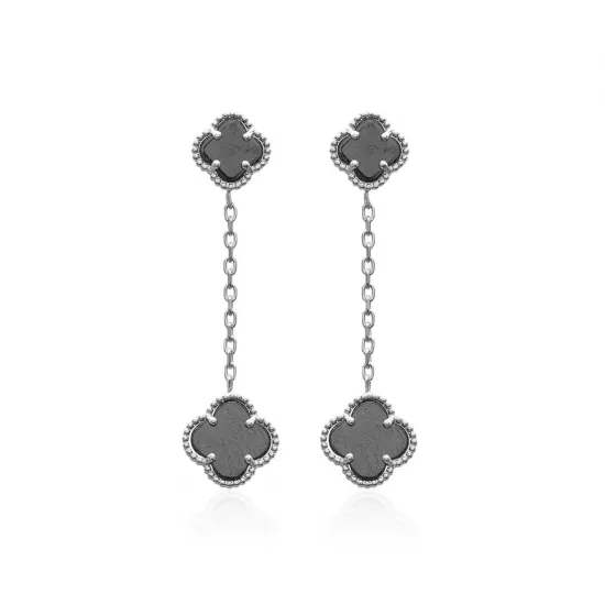 Black Clover 925 Silver Stud Earrings