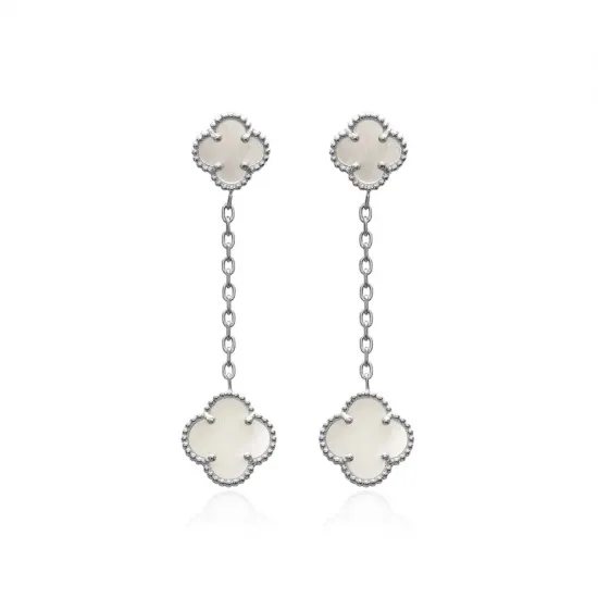 White Clover 925 Silver Stud Earrings White Clover 925 Silver Stud Earrings