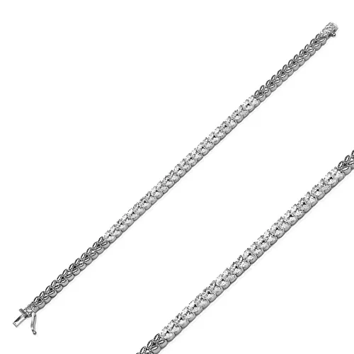CZ Marquise Silver Leaf 925 Tennis Bracelet CZ Marquise Silver Leaf 925 Tennis Bracelet