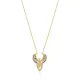 Amethyst CZ Phoenix Design Charm Necklace