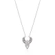 Amethyst CZ Phoenix Design Charm Necklace