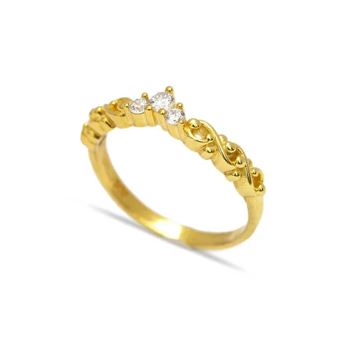 Royal Crown Twist 925 Silver Cluster Ring