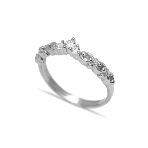 Royal Crown Twist 925 Silver Cluster Ring Royal Crown Twist 925 Silver Cluster Ring