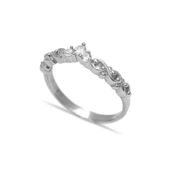 Royal Crown Twist 925 Silver Cluster Ring Royal Crown Twist 925 Silver Cluster Ring