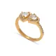 Twin Hearts CZ Stone 925 Silver Cluster Ring Twin Hearts CZ Stone 925 Silver Cluster Ring