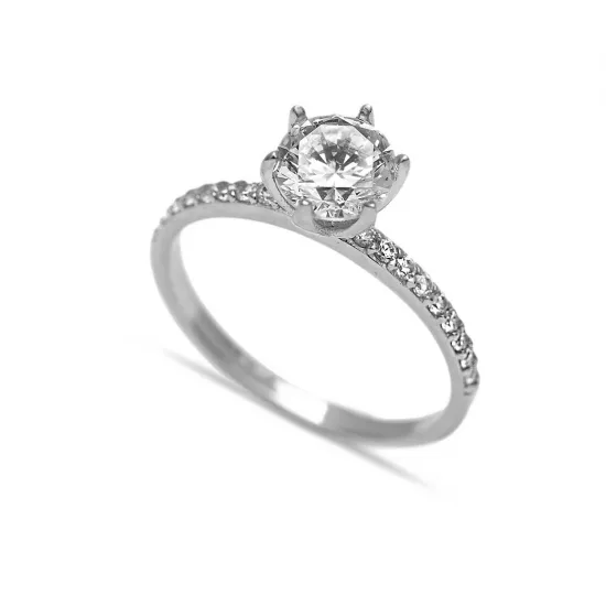 Radiance Solitaire CZ 925 Silver Ring