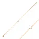 Teardrop Cut White CZ Heart Charm Anklet Teardrop Cut White CZ Heart Charm Anklet