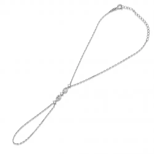 White CZ Teardrop Cut 925 Slave Bracelet White CZ Teardrop Cut 925 Slave Bracelet