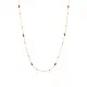 Red Eye Enamel Beaded Almond Charm Necklace - Sade 925 Silver Jewelry