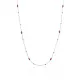 Red Eye Enamel Beaded Almond Charm Necklace - Sade 925 Silver Jewelry