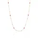 Red Eye Enamel Beaded Almond Charm Necklace - Sade 925 Silver Jewelry