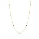 Colorful Baguette Beaded 925 Charm Necklace - Sade 925 Silver Jewelry