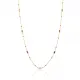 Colorful Baguette Beaded 925 Charm Necklace - Sade 925 Silver Jewelry