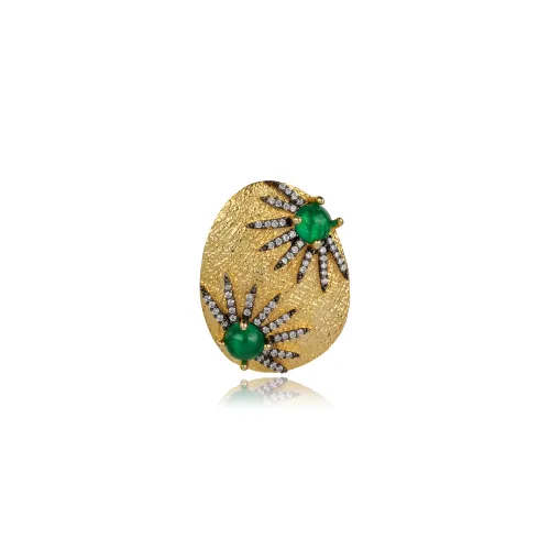 Wholesale 925 Silver Emerald Starburst Pendant Charm