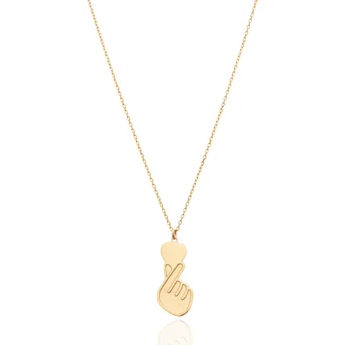 925 Sterling Silver Finger Heart Necklace 925 Sterling Silver Finger Heart Necklace