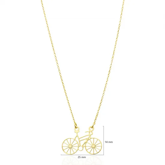 925 Sterling Silver Bicycle Necklace - Sade 925 Silver Jewelry