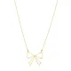 Turkish Handmade Silver Bow Necklace - Sade 925 Silver Jewelry